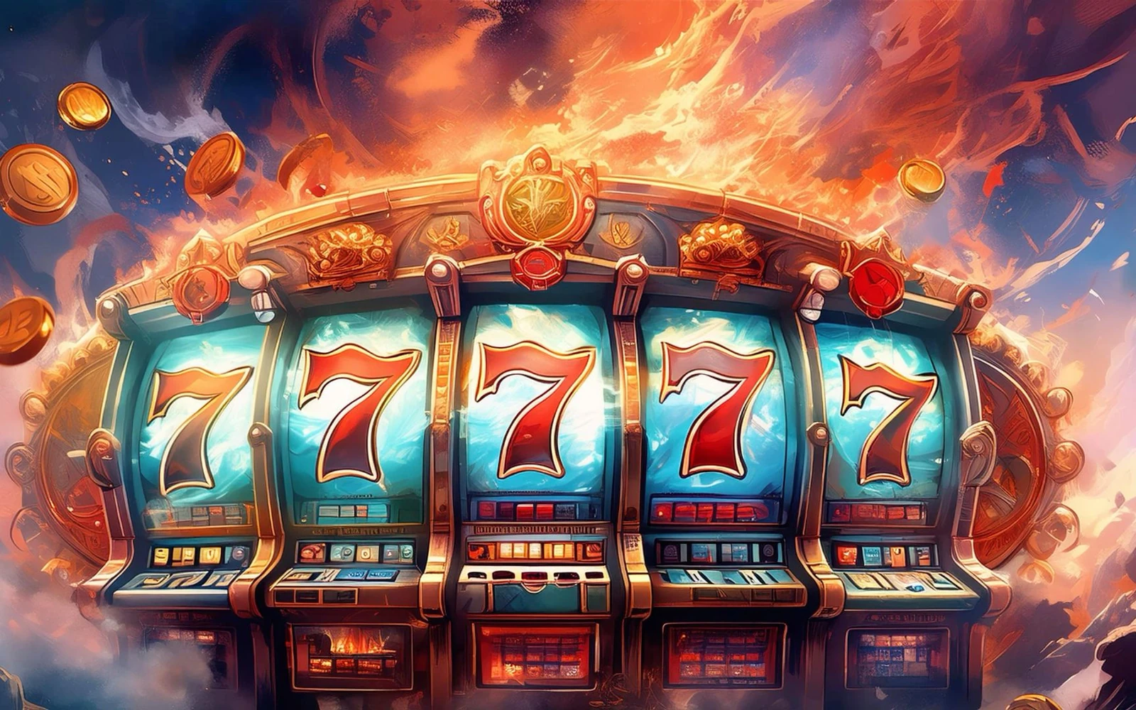 เกมสล็อตของ 79mb ที่แสดงรีลและสัญลักษณ์โบนัสบนหน้าจอ